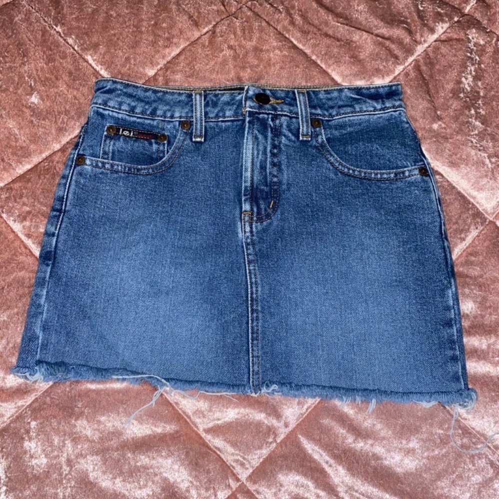 Cut Off Denim Skirt